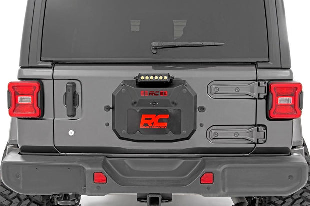 Jeep Spare Tire Delete Kit w/8 Inch Black Series LED 18-20 Wrangler JL Rough Country