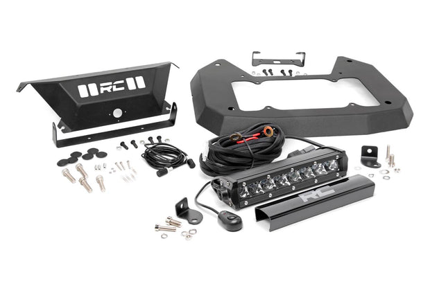 Jeep Spare Tire Delete Kit w/8 Inch Chrome Series LED 18-20 Wrangler JL Rough Country