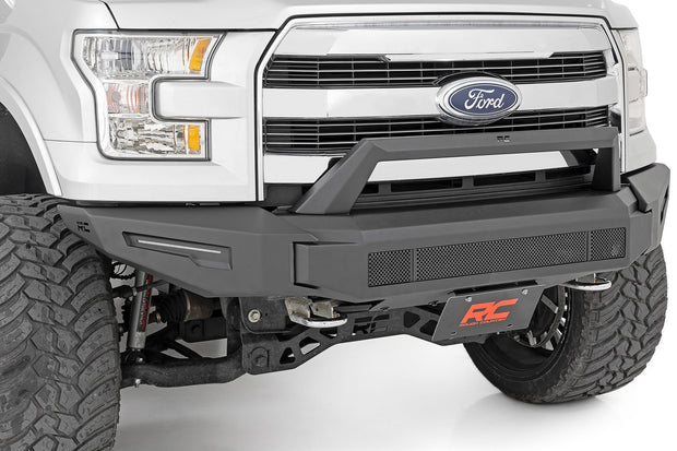 Front Modular Bumper w/Skidplate and 30 Inch LED Light Bar 15-17 Ford F-150 2WD/4WD Rough Country