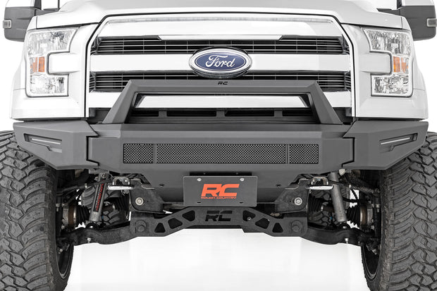Front Modular Bumper w/Skidplate and 30 Inch LED Light Bar 15-17 Ford F-150 2WD/4WD Rough Country
