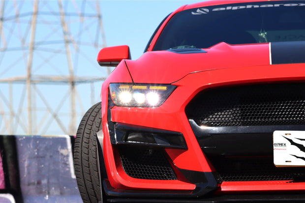 ARex Nova Mk2 LED Headlights: 15-17 Mustang / 18-20 Shelby - Alpha-Black (Set)