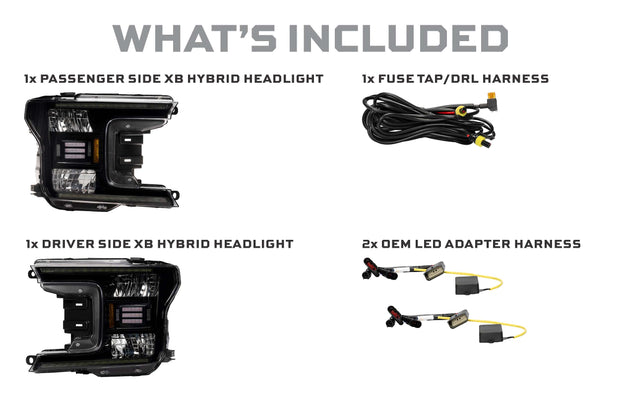 XB Hybrid-R LED Headlights: Ford F-150 (18-20 / Set)