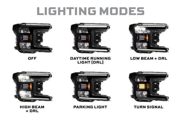 XB Hybrid-R LED Headlights: Ford F-150 (18-20 / Set)