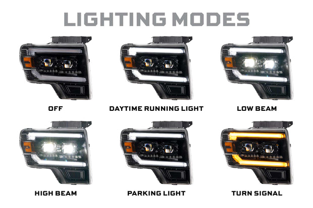 XB Evo Hybrid Headlights: Ford F-150 (09-14 / Set)