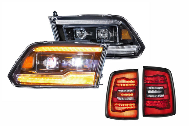 16-18 Dodge Ram White DRL Heads and Red Tails