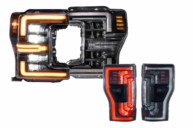 17-19 Ford Super Duty Amber DRL Heads and Smoked Tails