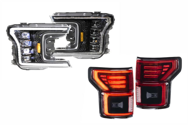 18-20 Ford F-150 White DRL Heads and Red Tails