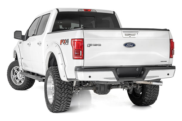 Ford Oval Nerf Step Bars 15-Up F-150 SuperCrew Cab Rough Country