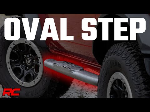 Oval Nerf Steps 2-Door Black Ford Bronco 2 Door 4WD 21-Up Rough Country