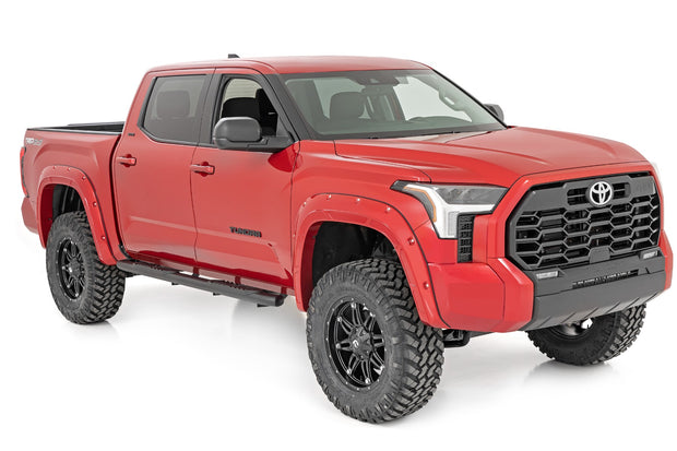 Oval Nerf Steps Crew Cab Black Toyota Tundra 2WD/4WD (22-23) Rough Country