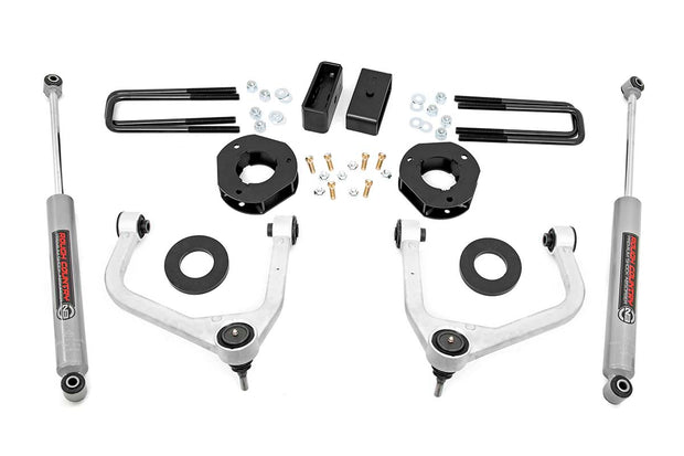 3.5 Inch Suspension Lift Kit w/Forged Upper Control Arms 19-20 GMC Silverado/Sierra 1500 4WD/2WD Rough Country