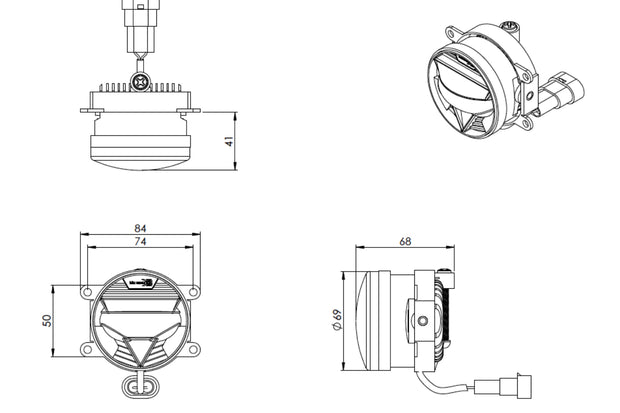 XB LED Fogs: Type U (Set)