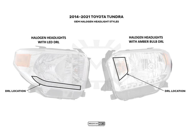 Conversion Harness for Halogen Tundra with Amber Bulb DRL (Convert to OEM LED Headlights)