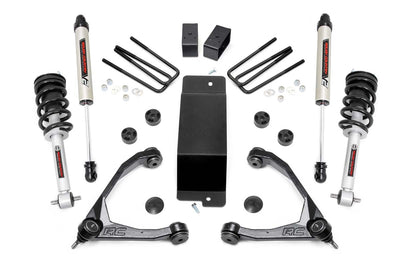 3.5 Inch Suspension Lift Kit w/Upper Control Arms N3 Struts & V2 Shocks 07-13 Silverado/Sierra 1500 4WD Rough Country