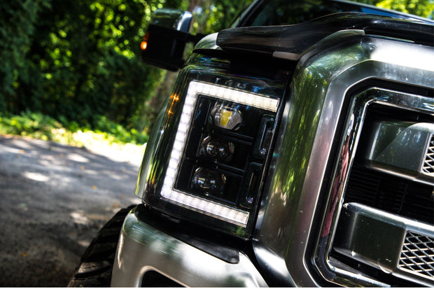 XB LED Headlights: Ford Super Duty (11-16 / White DRL / Set)