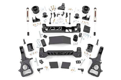 5 Inch RAM Suspension Lift Kit w/V2 Shocks 19-Up RAM 1500 4WD Air Ride Rough Country