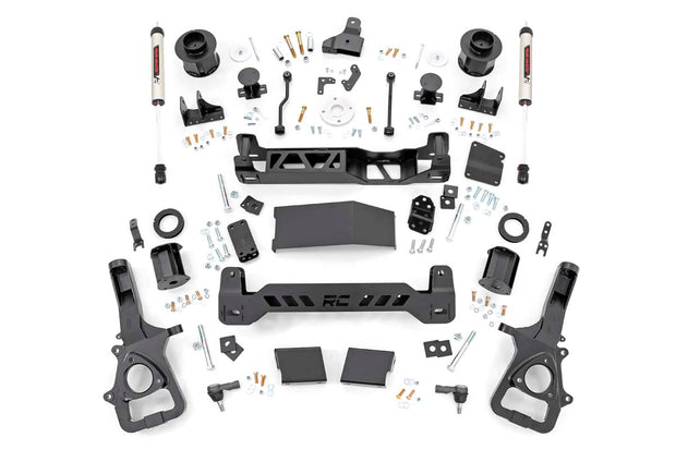 6 Inch RAM Suspension Lift Kit w/V2 Shocks 19-23 RAM 1500 4WD 22XL Factory Wheel Models Rough Country