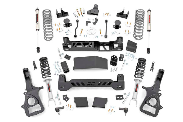 6 Inch RAM Suspension Lift Kit w/Loaded Struts and V2 Shocks 19-23 RAM 1500 4WD 22XL Factory Wheel Models Rough Country