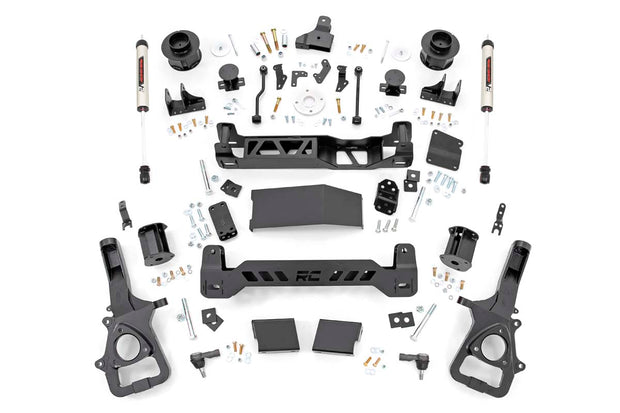 5 Inch RAM Suspension Lift Kit w/V2 Shocks 19-23 RAM 1500 4WD Air Ride/22XL Wheels Rough Country