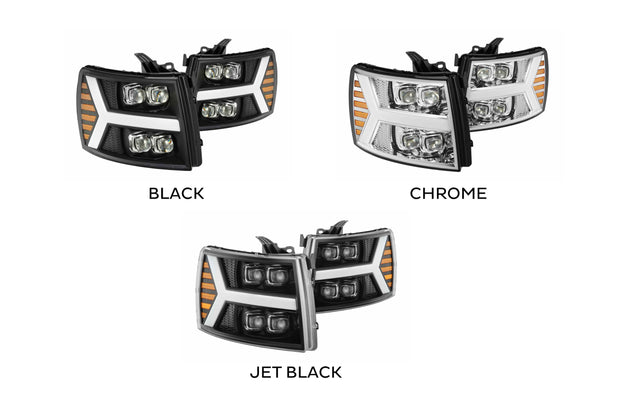 ARex Nova LED Headlights: Chevy Silverado 1500 (07-13) - Black (Set)
