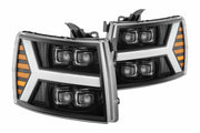ARex Nova LED Headlights: Chevy Silverado 1500 (07-13) - Jet Black (Set)