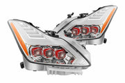 ARex Nova LED Headlights: Infiniti G37 / Q60 (08-15) - Matte Black / Chrome (Set)