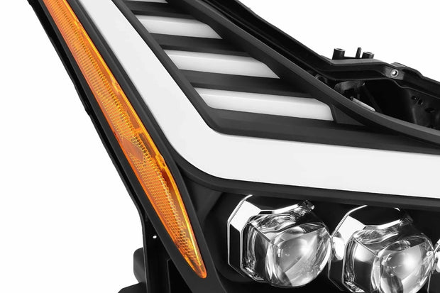 ARex Nova LED Headlights: Infiniti G37 / Q60 (08-15) - Matte Black / Chrome (Set)