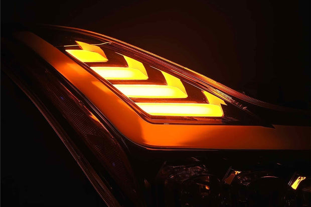 ARex Nova LED Headlights: Infiniti G37 / Q60 (08-15) - Gloss Black (Set)