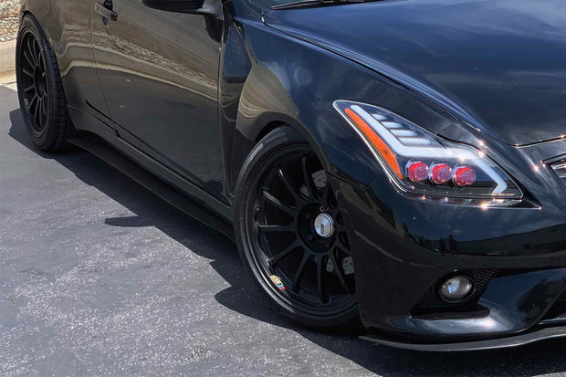 ARex Nova LED Headlights: Infiniti G37 / Q60 (08-15) - Matte Black / Chrome (Set)