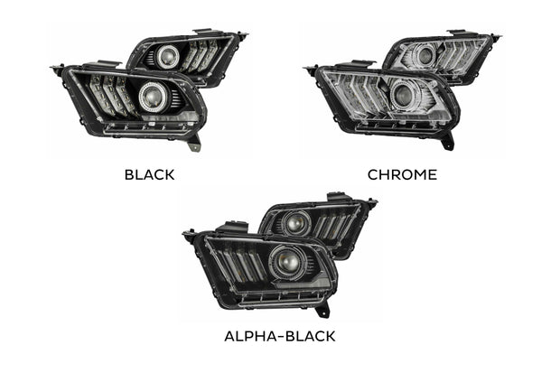 ARex Luxx LED Headlights: Ford Mustang (10-12) - Alpha-Black (Set)