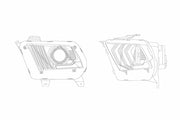 ARex (PRO-Series) Halogen Headlights: Ford Mustang (10-12) - Chrome (Set)
