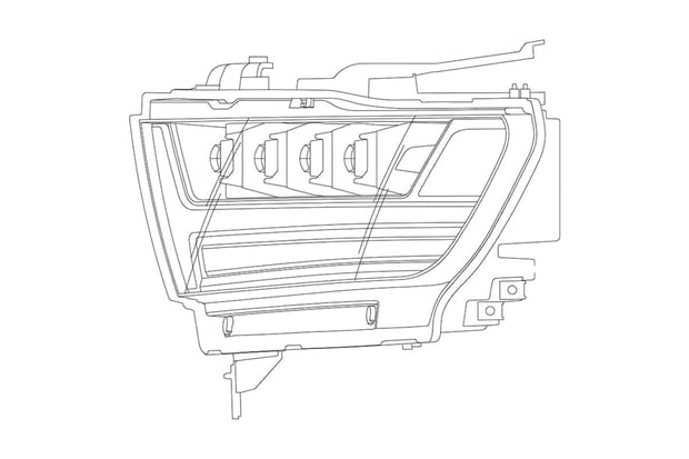 ARex Nova LED Headlights: Dodge Ram 1500 (19+) - Chrome (Set)