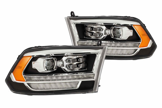 ARex (PRO-Series) Halogen Headlights: Dodge Ram (09-18) (19+ HD Look) - Alpha-Black (Set)
