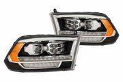 ARex (PRO-Series) Halogen Headlights: Dodge Ram (09-18) (G2) - Alpha-Black (Set)