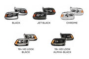 ARex (PRO-Series) Halogen Headlights: Dodge Ram (09-18) - Jet Black (Set)