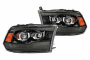 ARex (PRO-Series) Halogen Headlights: Dodge Ram (09-18) - Black (Set)