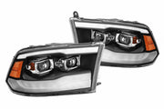 ARex (PRO-Series) Halogen Headlights: Dodge Ram (09-18) (19+ HD Look) - Alpha-Black (Set)