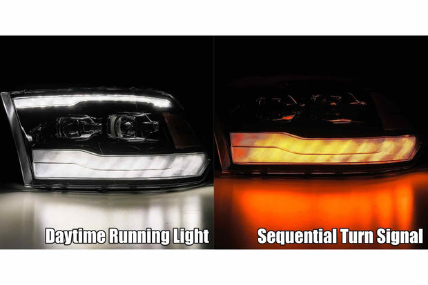 ARex (PRO-Series) Halogen Headlights: Dodge Ram (09-18) - Jet Black (Set)