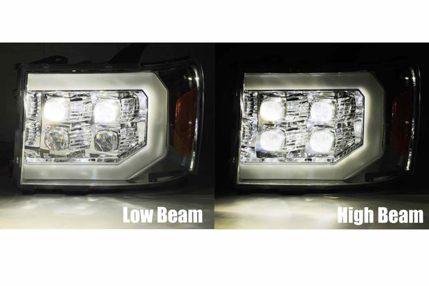 ARex Nova LED Headlights: GMC Sierra (07-13) - Chrome (Set)