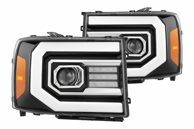 ARex (PRO-Series) Halogen Headlights: GMC Sierra (07-13) - Jet Black (Set)