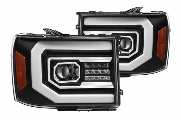 ARex (PRO-Series) Halogen Headlights: GMC Sierra (07-13) - Jet Black (Set)