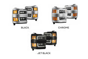 ARex Nova LED Headlights: Chevy Silverado HD (15-19) - Jet Black (Set)