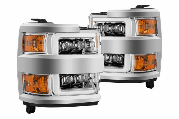 ARex Nova LED Headlights: Chevy Silverado HD (15-19) - Jet Black (Set)