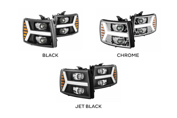 ARex (PRO-Series) Halogen Headlights: Chevy Silverado 1500 (07-13) - Black (Set)