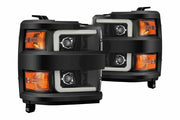 ARex (PRO-Series) Halogen Headlights: Chevy Silverado HD (15-19) - Jet Black (Set)