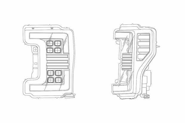ARex Nova LED Headlights: Ford Super Duty (17-19) - Chrome (Set)