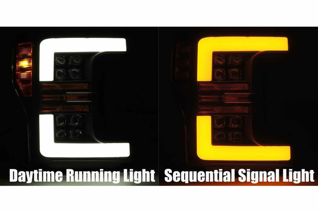 ARex Nova LED Headlights: Ford Super Duty (17-19) - Jet Black (Set)