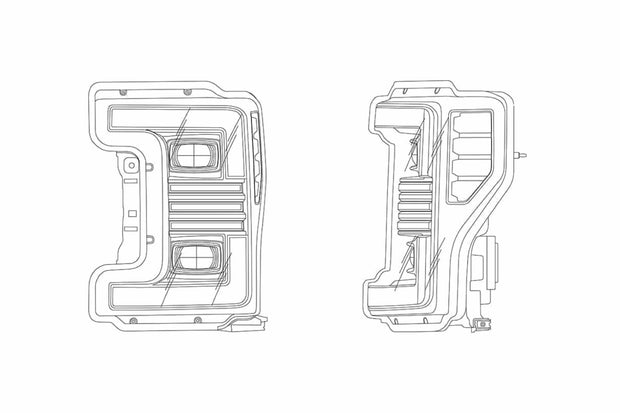 ARex (PRO-Series) Halogen Headlights: Ford Super Duty (17-19) - Black (Set)