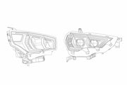 ARex (PRO-Series) Halogen Headlights:: Toyota 4Runner (14-20) - Chrome (Set)