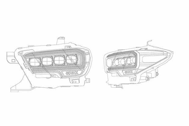 ARex Nova LED Headlights: Toyota Tacoma (16-20) - Alpha-Black (Set)